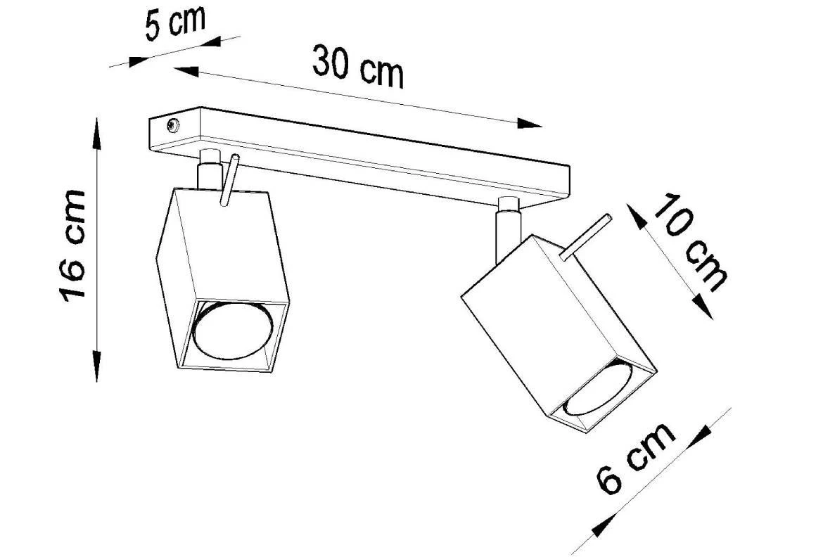 Stropna lampa Merida 2 crna