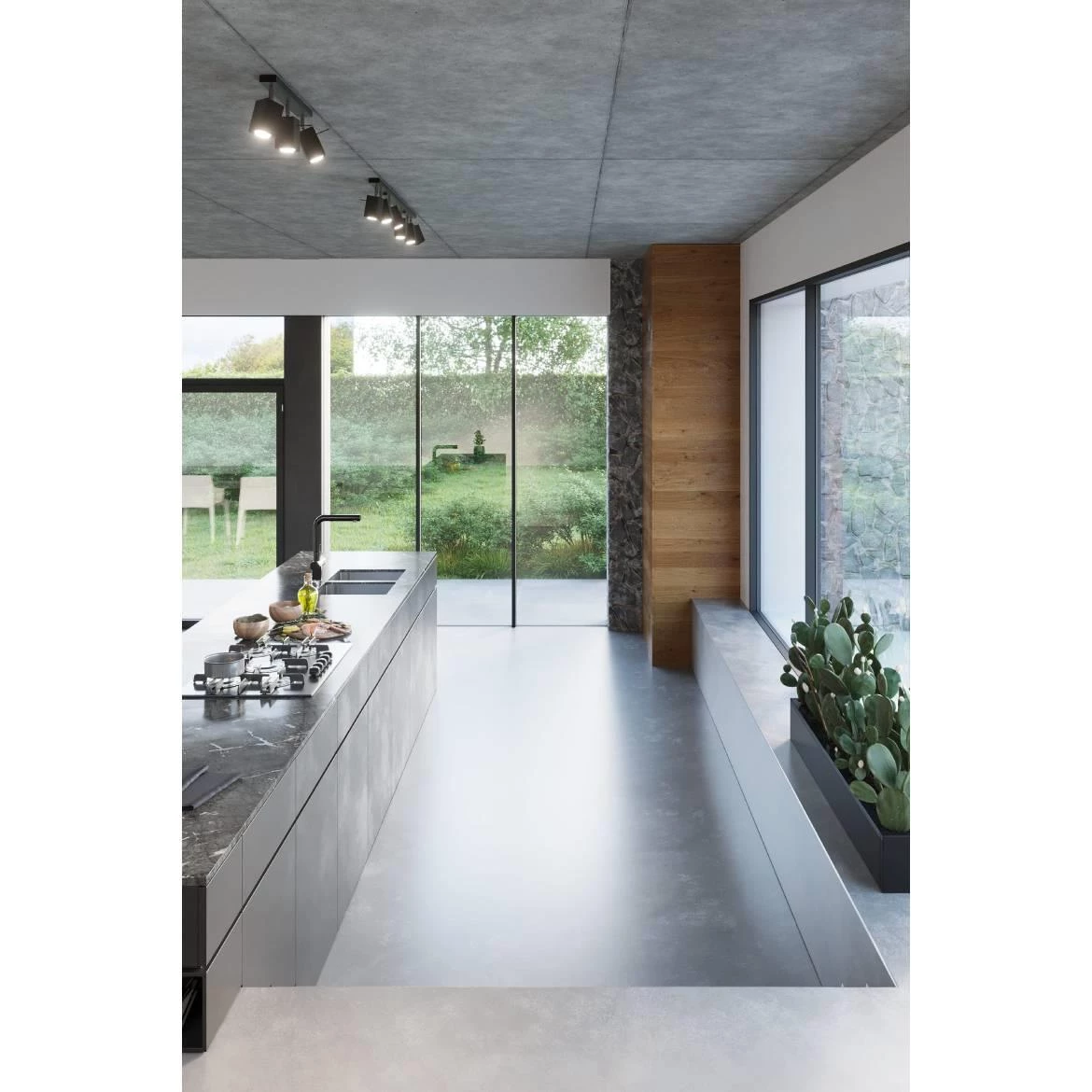 Stropna lampa Merida 2 crna