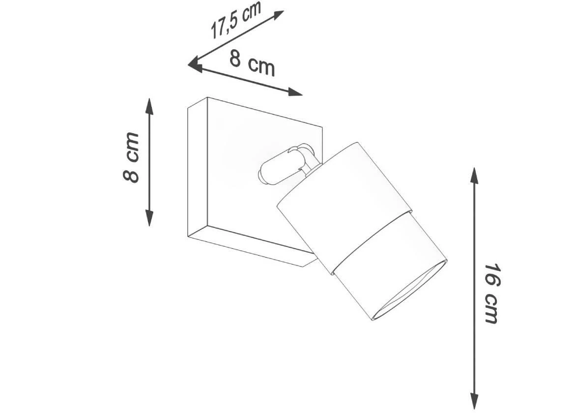 Reflektor Nero crno zlatni