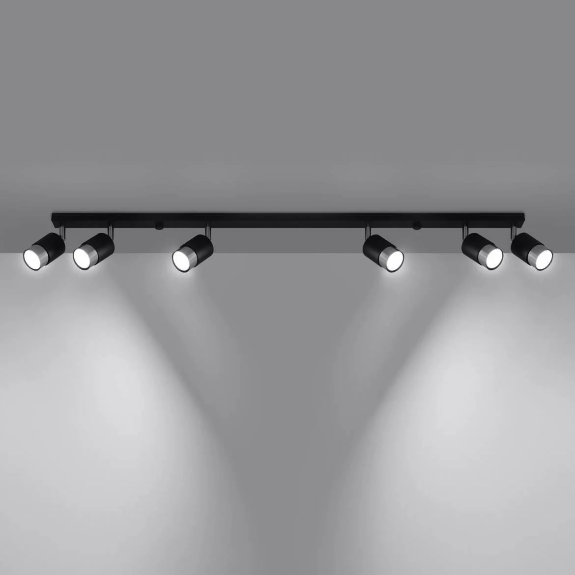 Stropna lampa Nero 6 crna