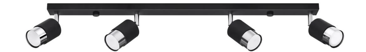 Stropna lampa Nero 4 crna