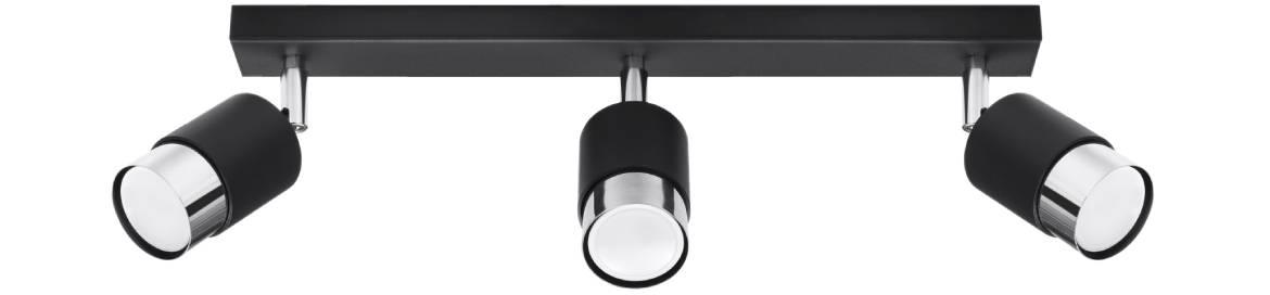 Stropna lampa Nero 3 crna