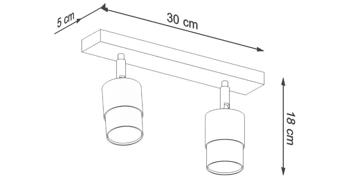 Stropna lampa Nero 2 crna