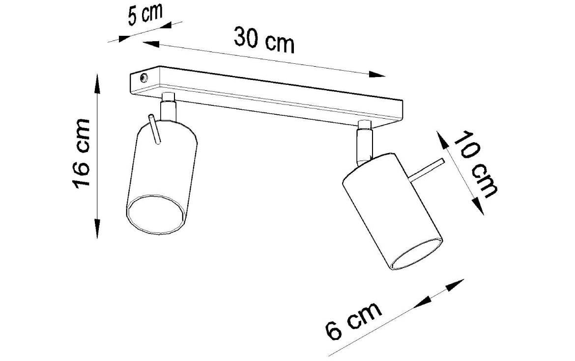 Stropna lampa Oregon 2 hrom