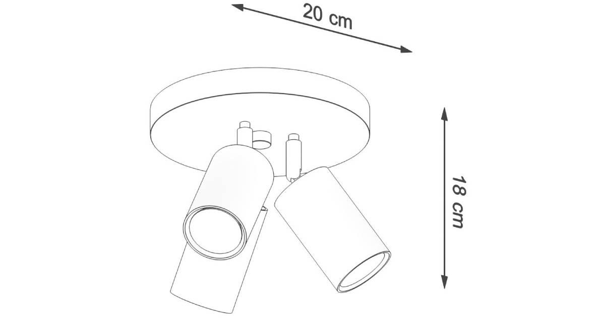 Stropna lampa Oregon 3 bela