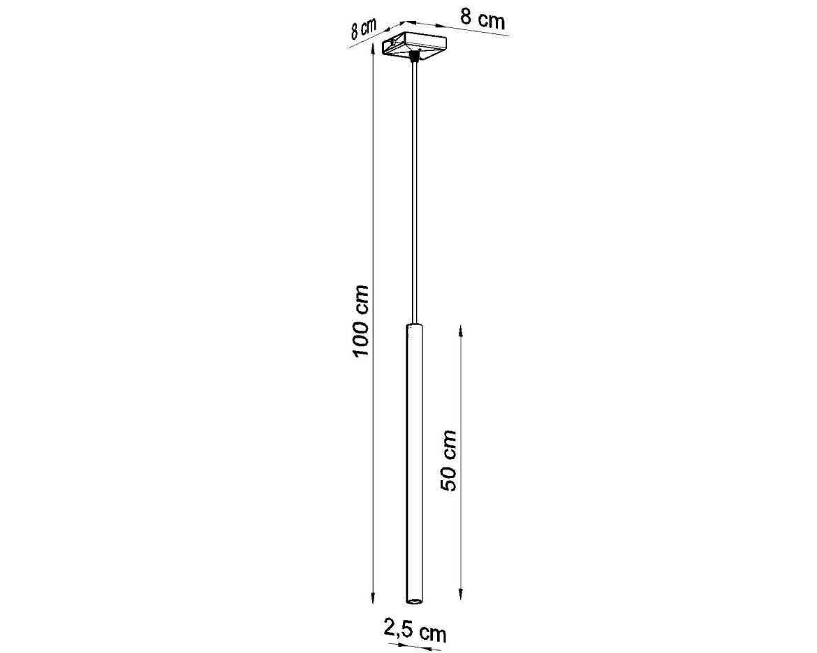Viseca lampa Padova crna