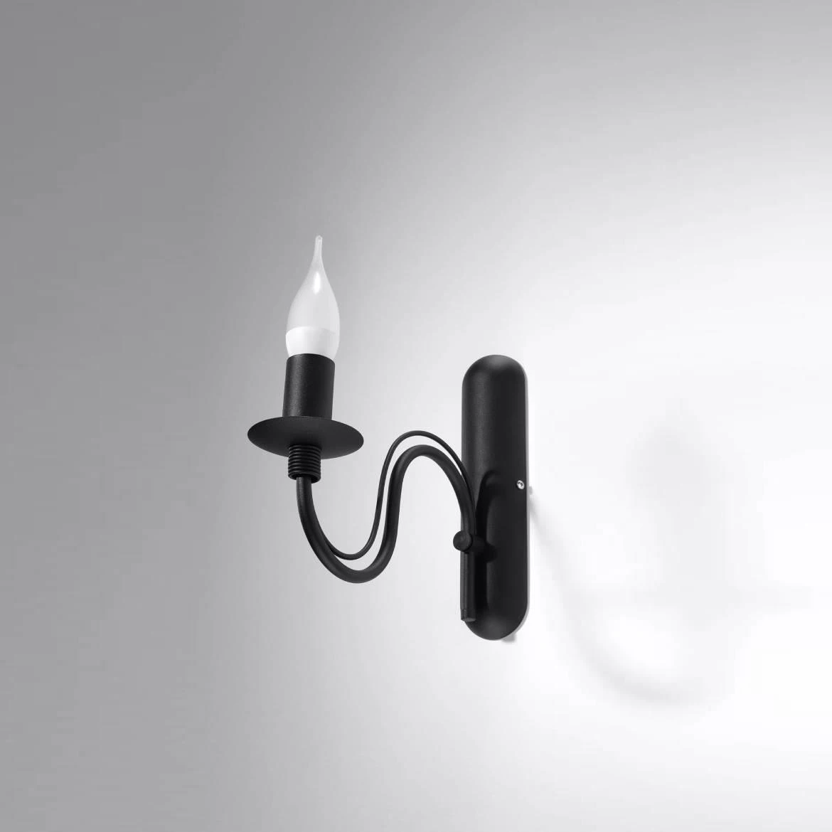 Zidna lampa Minerva crna