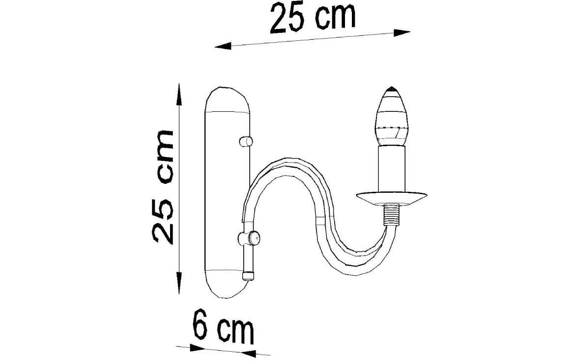 Zidna lampa Minerva bela