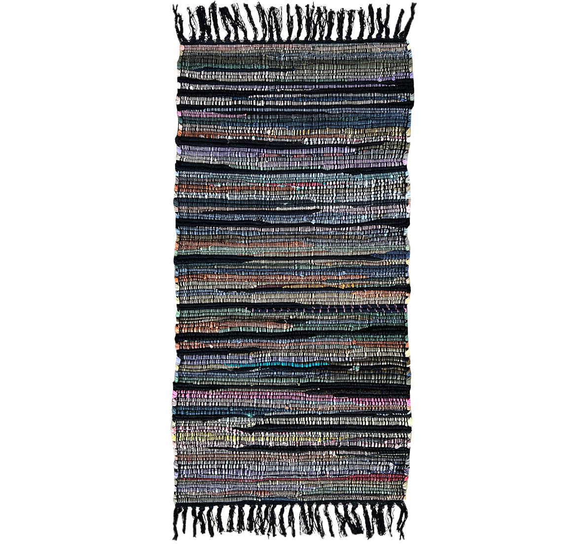 Tepih Chindi 80x150cm crni
