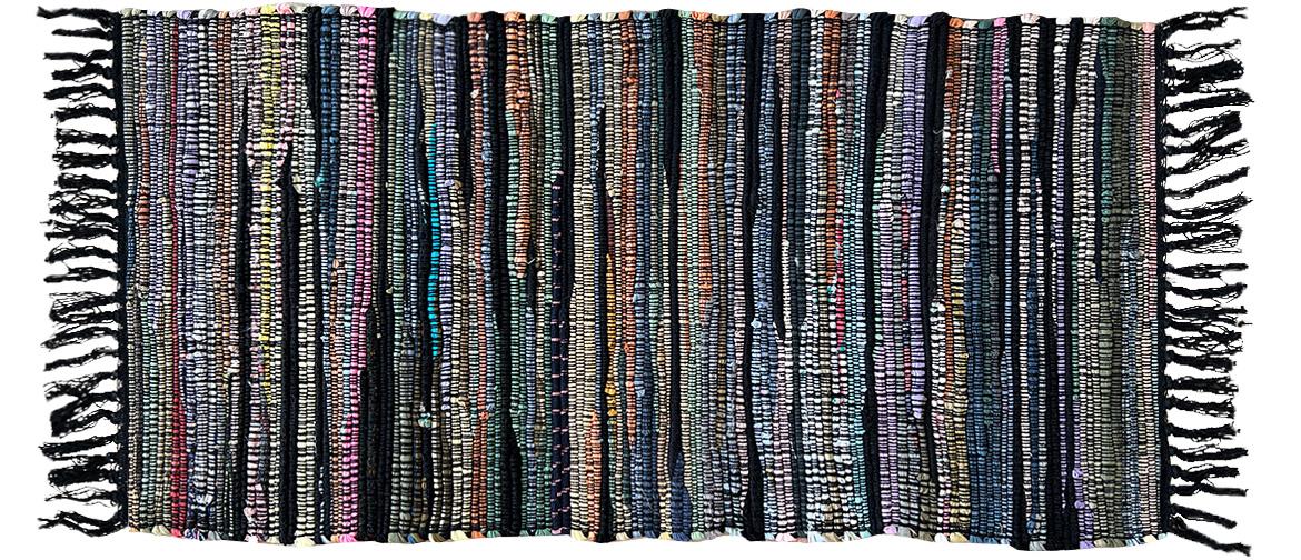 Tepih Chindi 80x150cm crni