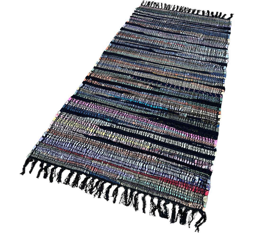 Tepih Chindi 80x150cm crni