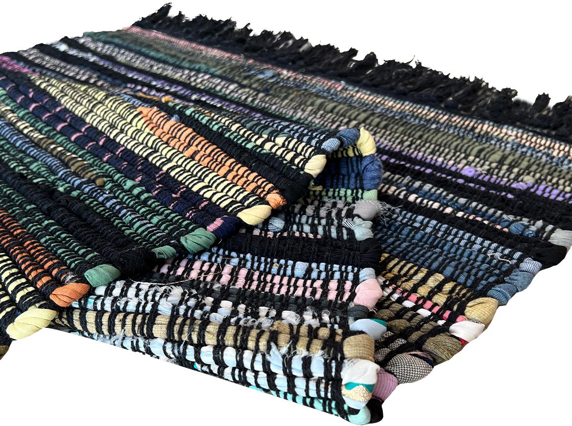 Tepih Chindi 80x150cm crni