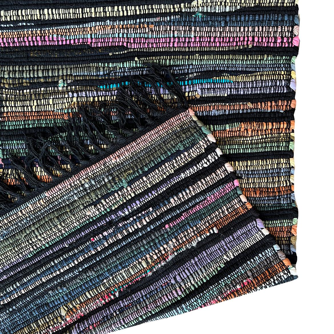 Tepih Chindi 80x150cm crni