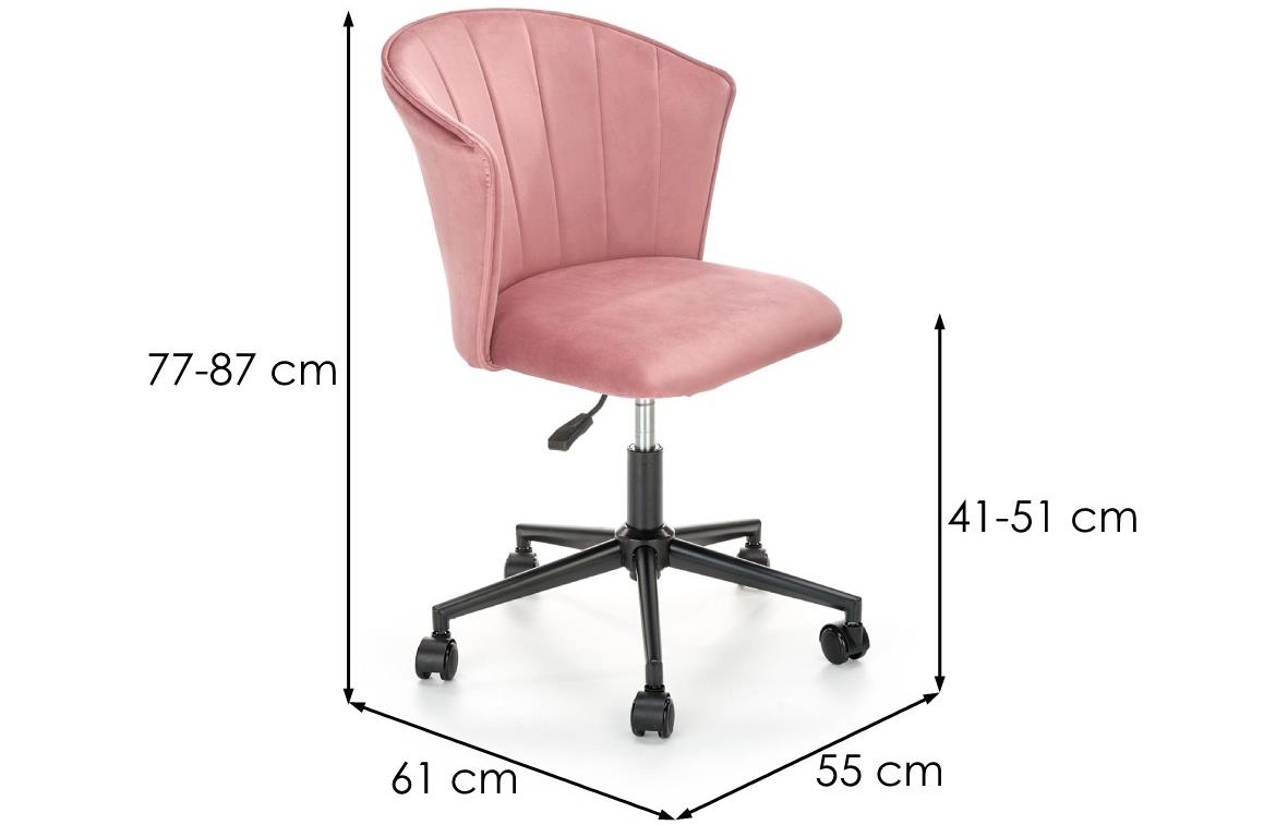 Pasco kancelarijska stolica 55x61x87 cm roza