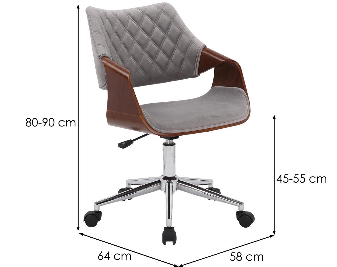Colt kancelarijska stolica 58x64x90 cm orah/siva
