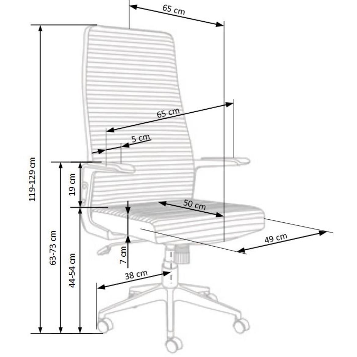 Arezzo kancelarijska stolica 64x65x115 cm siva