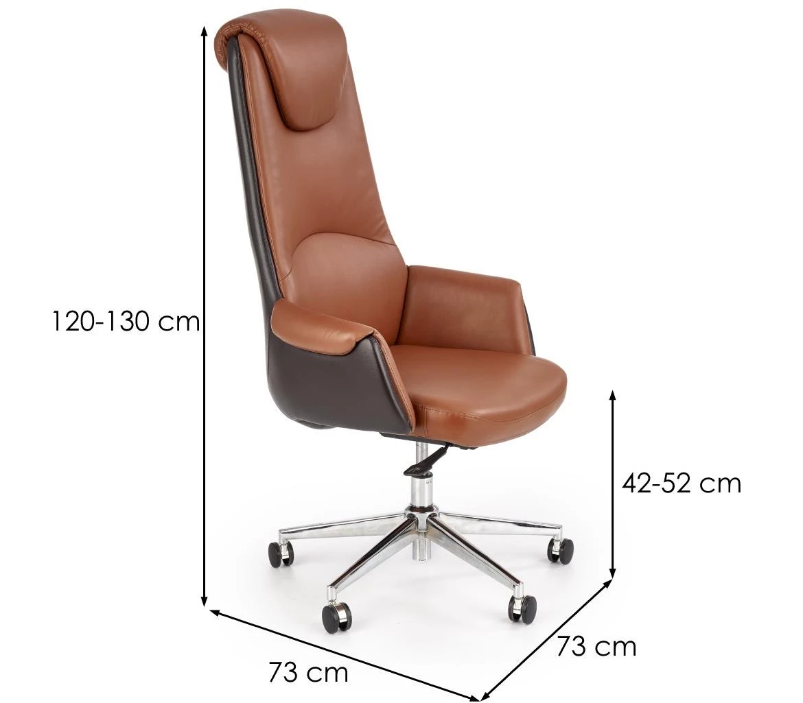 Calvano kancelarijska fotelja 73x73x130 cm braon