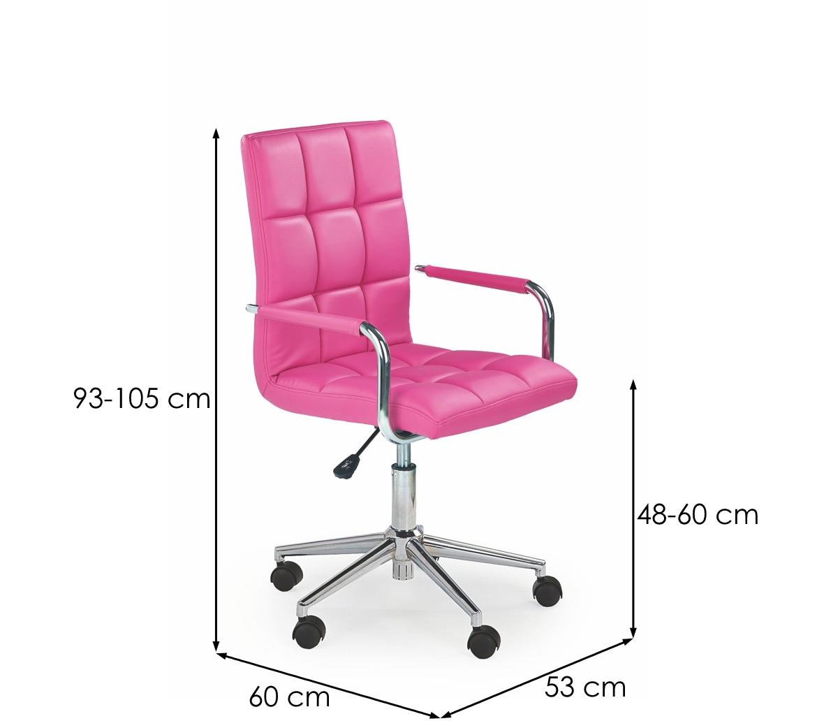 Gonzo kancelarijska stolica 53x60x105 cm roze
