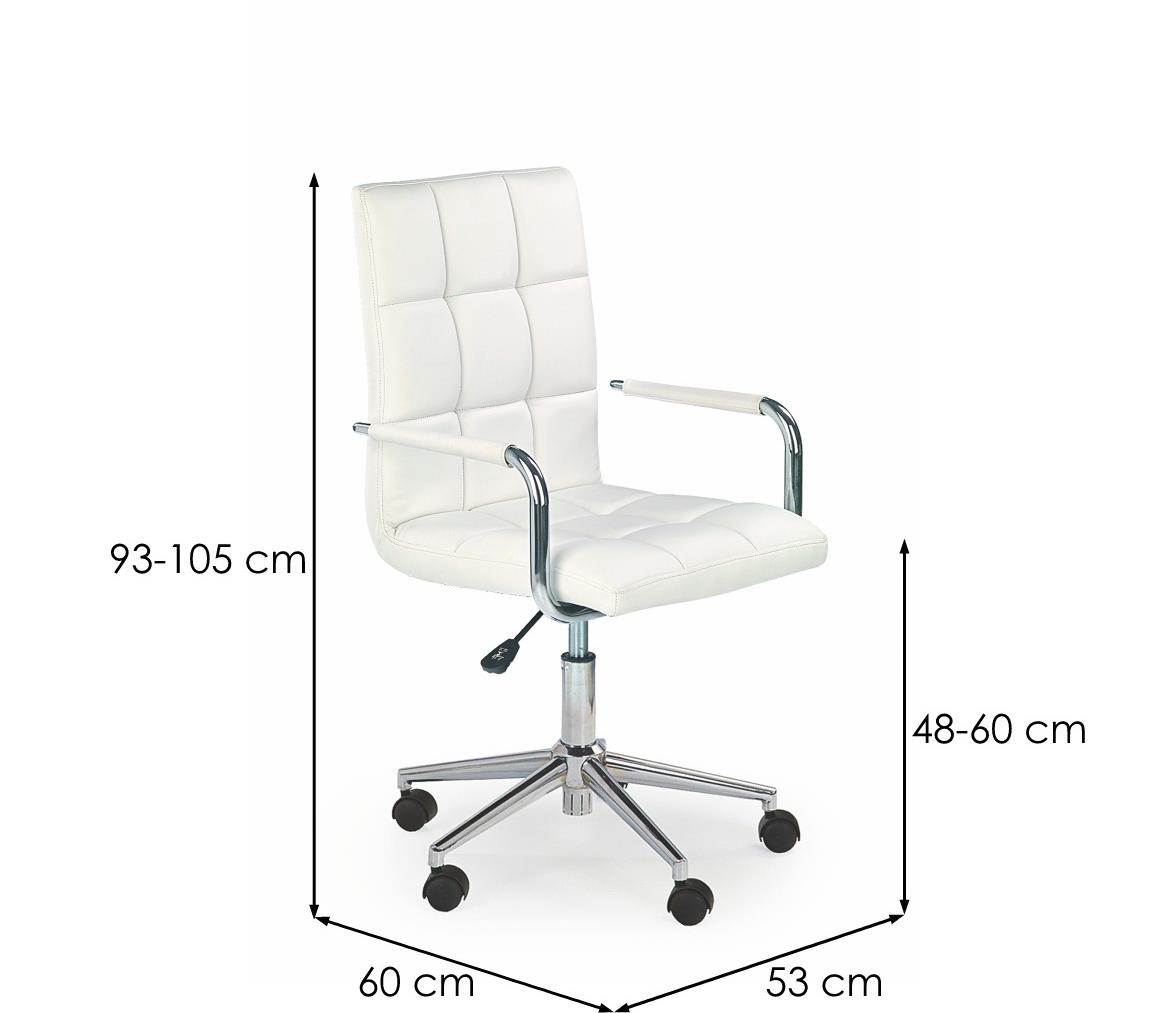 Gonzo kancelarijska stolica 53x60x105 cm bela