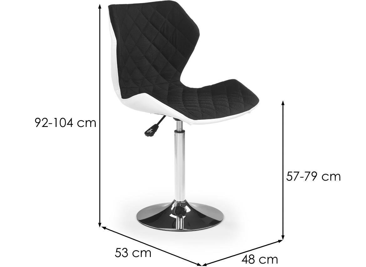 Matrix 2 kancelarijska stolica 48x53x104 cm crna/bela