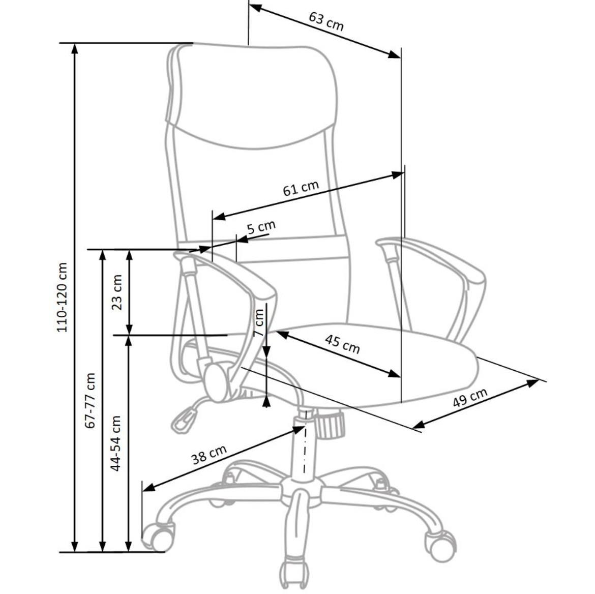 Vire 2 kancelarijska stolica 61x63x120 cm crna/siva