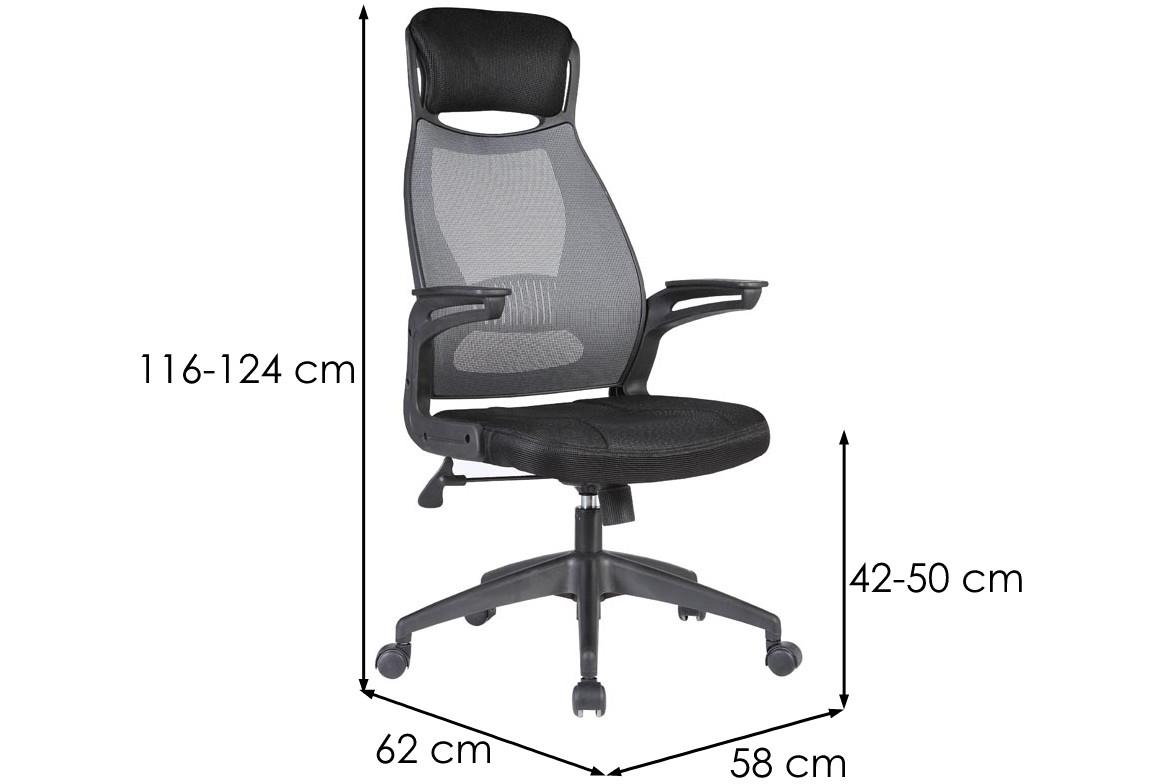 Solaris kancelarijska stolica 58x62x124 cm crna/siva