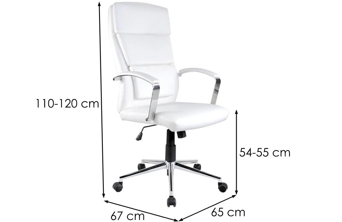 Aurelius kancelarijska stolica 65x67x120 cm bela