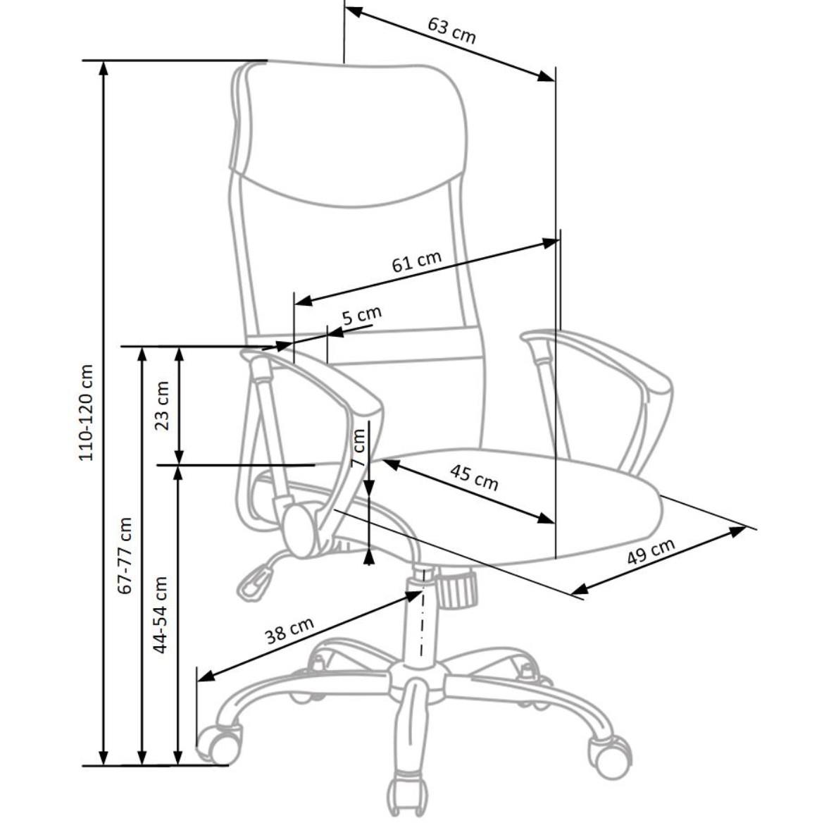 Vire uredska fotelja 61x63x120 cm crna/zelena