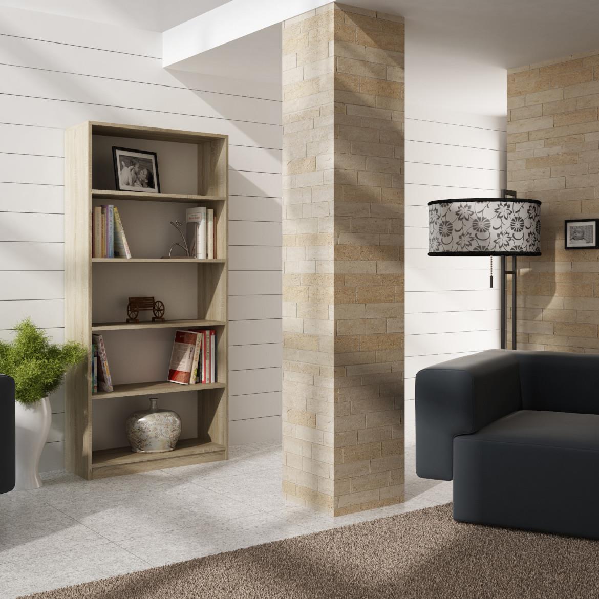 Polica R80 5 otvora 80x30x182 cm natur (sonoma hrast)