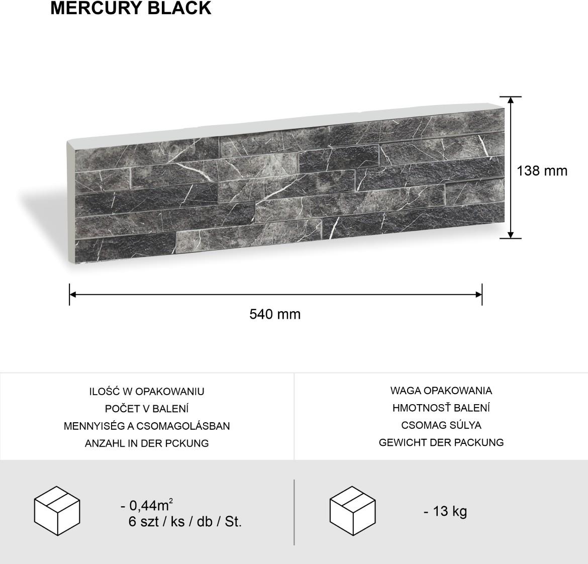 Betonski kamen Mercury Black