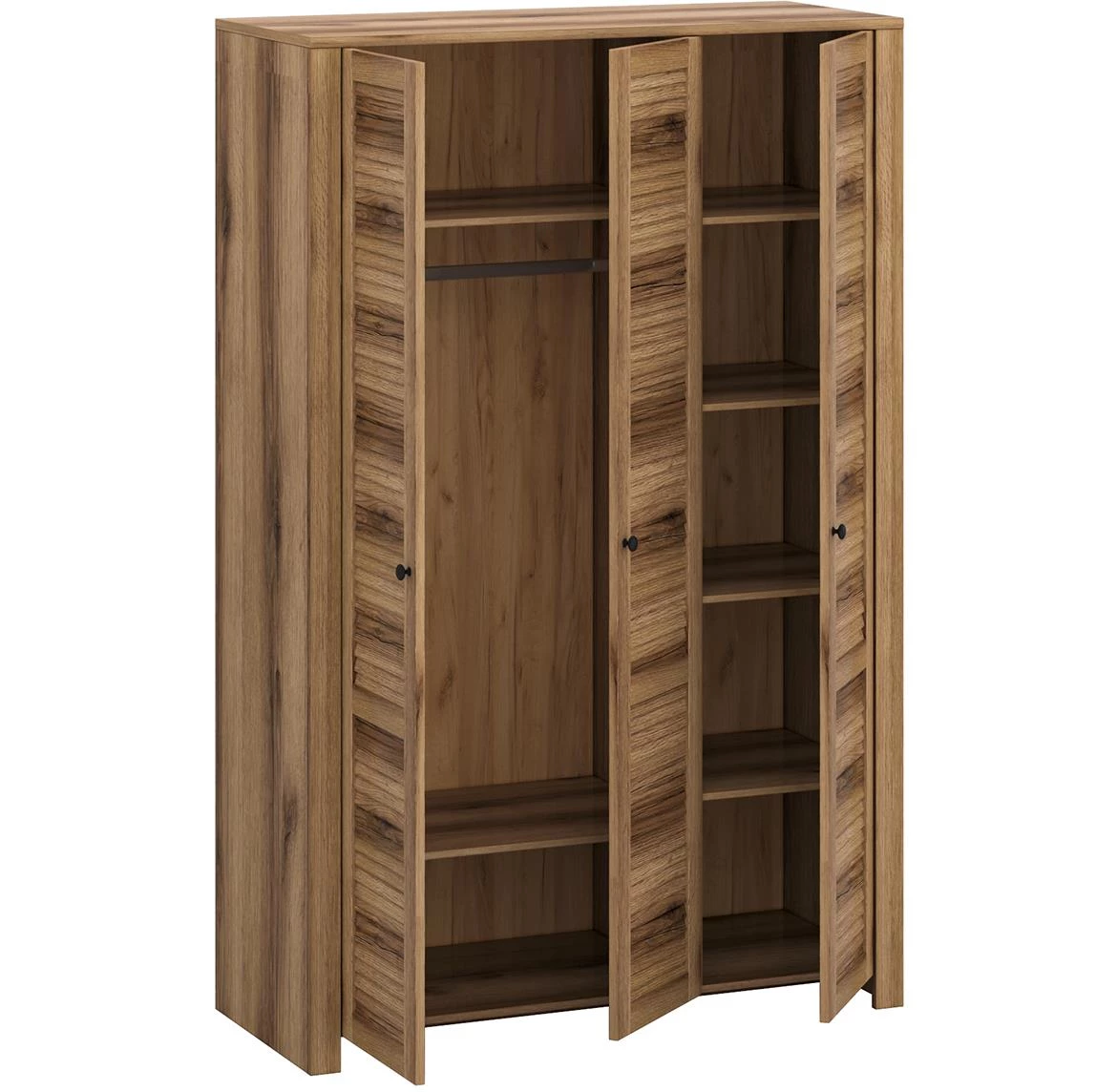 Sevilla H ormar 3 vrata 132,5x56x206,8 cm tamni hrast