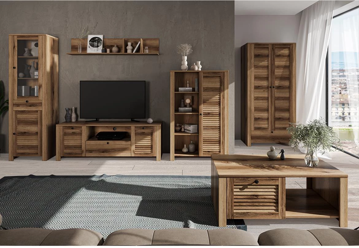 Sevilla H ormar 3 vrata 132,5x56x206,8 cm tamni hrast
