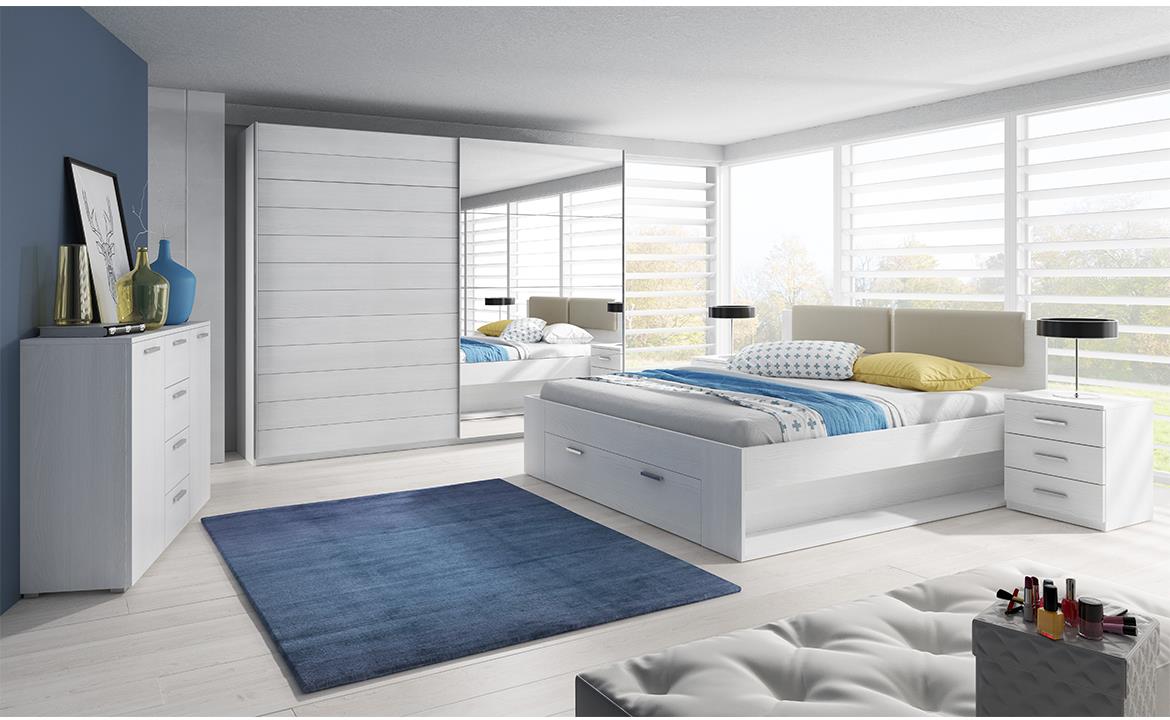 Galaxy 22 nocni ormaric 3 fioke 47x42x56 cm beli