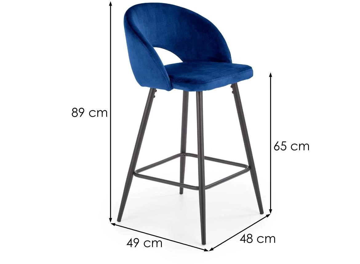 H-96 barska stolica 48x49x89 cm plava