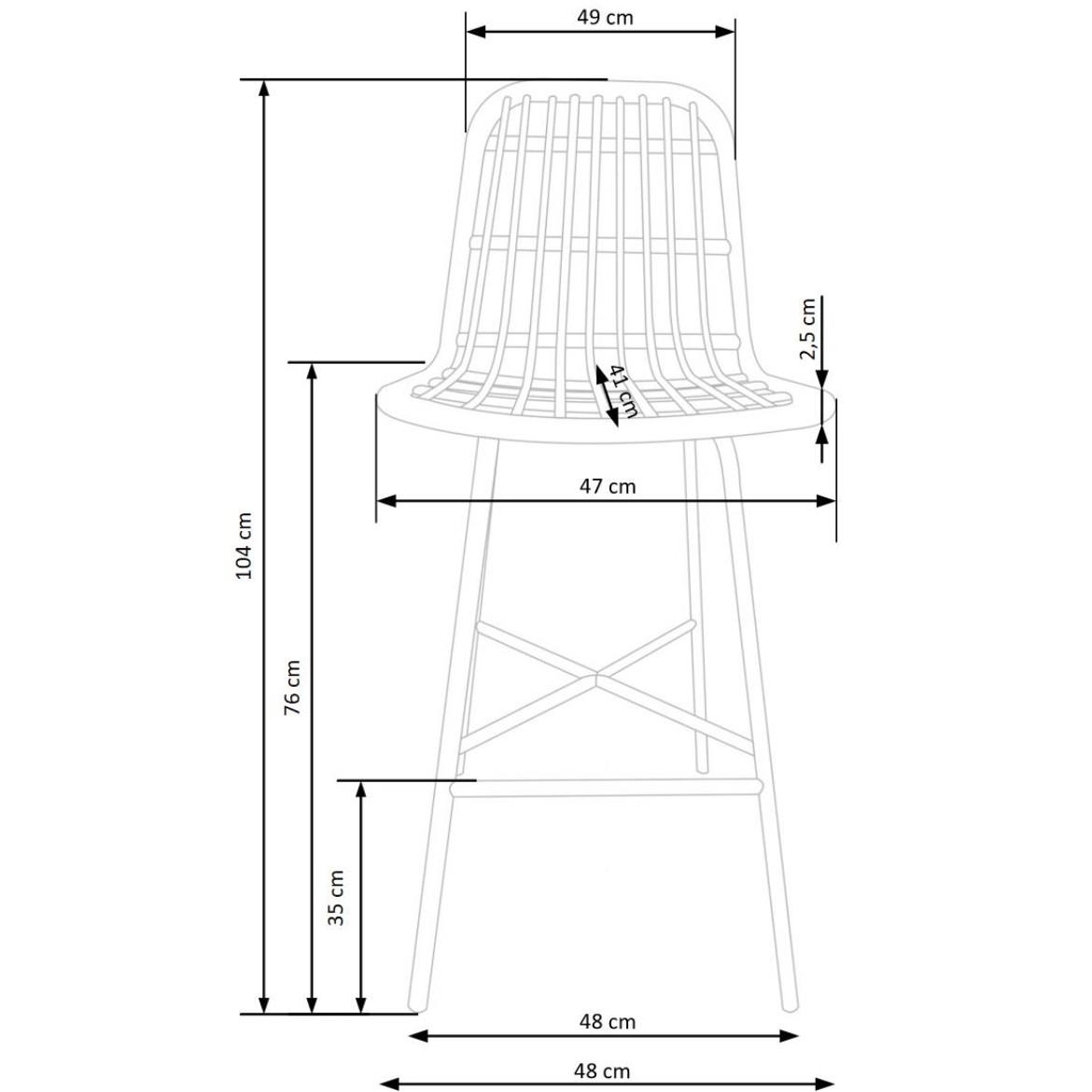 H-97 barska stolica 43x46x100 cm natur