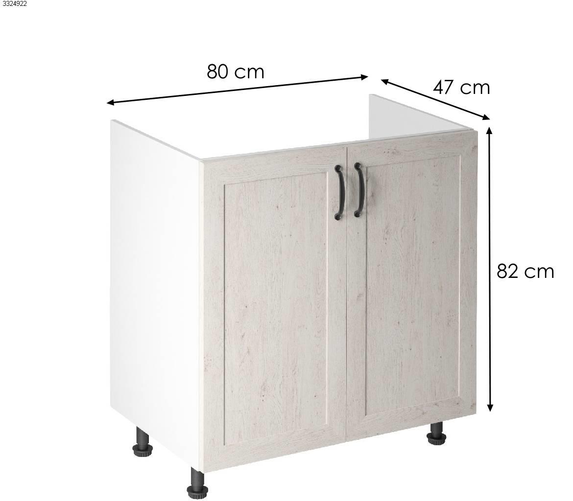Royal D80z kuhinjski element 2 vrata 80x47x82 cm beli
