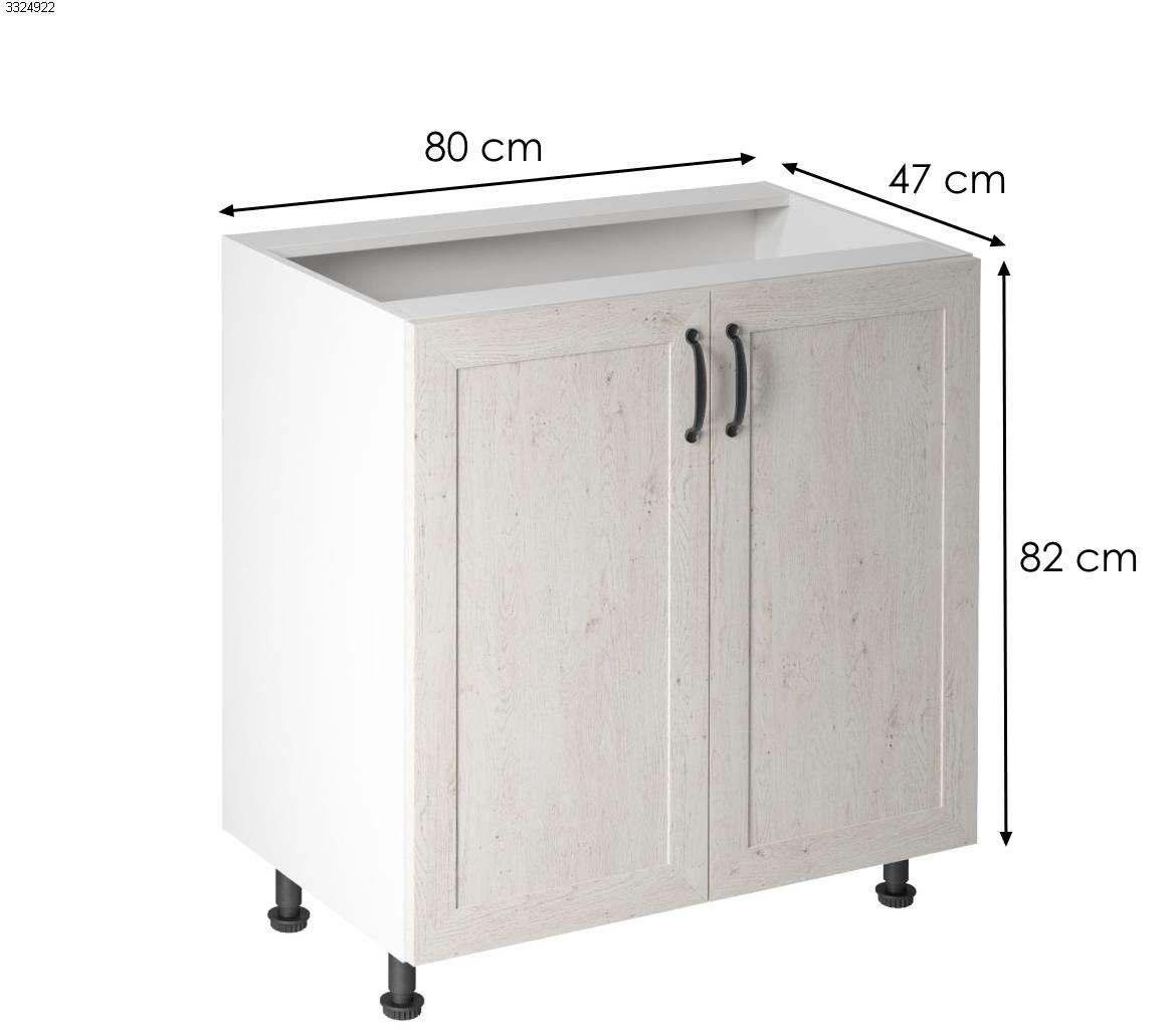 Royal D80 kuhinjski element 2 vrata 80x47x82 cm beli