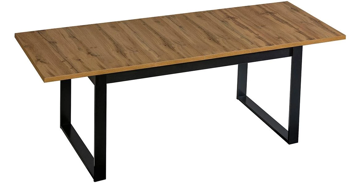 Lamelo La14 sto 160x90x77 cm natur (wotan hrast)/crni