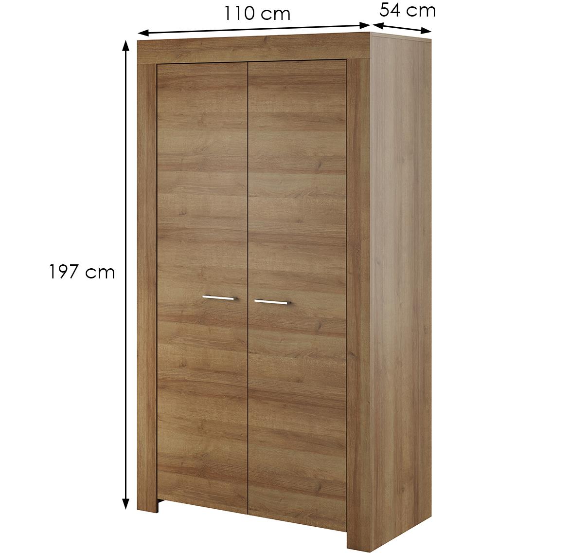 Sky ormar 2 vrata SSZ110 110x54x197 cm hrast riviera