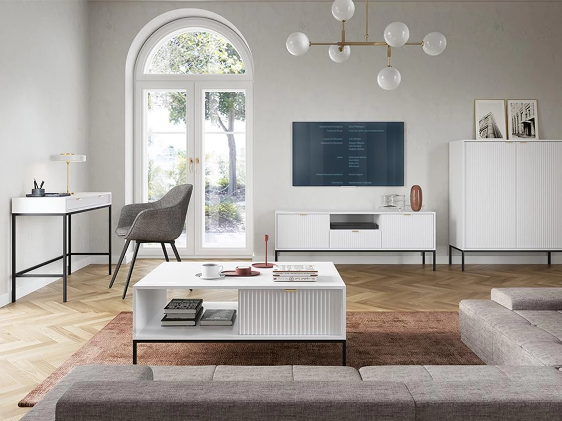 Nova TV komoda RTV154 2 vrata + 1 fioka 154x39x56 cm bela