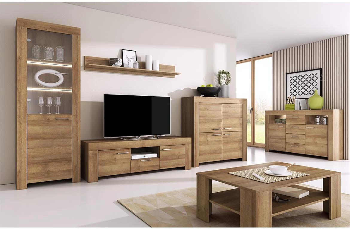 Sky vitrina 1 vrata SWT70 70x37x197 cm riviera hrast