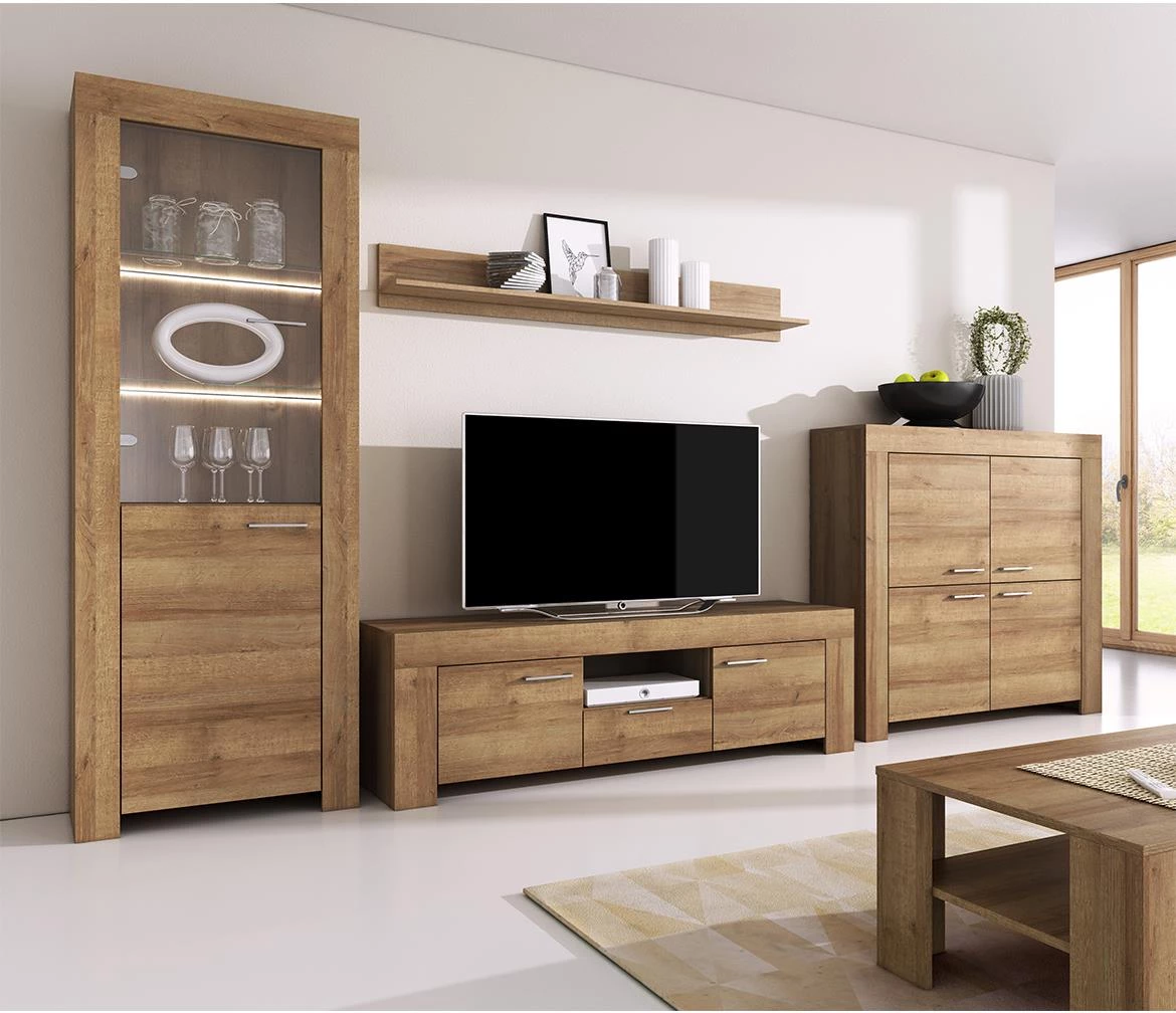 Sky vitrina 1 vrata SWT70 70x37x197 cm riviera hrast