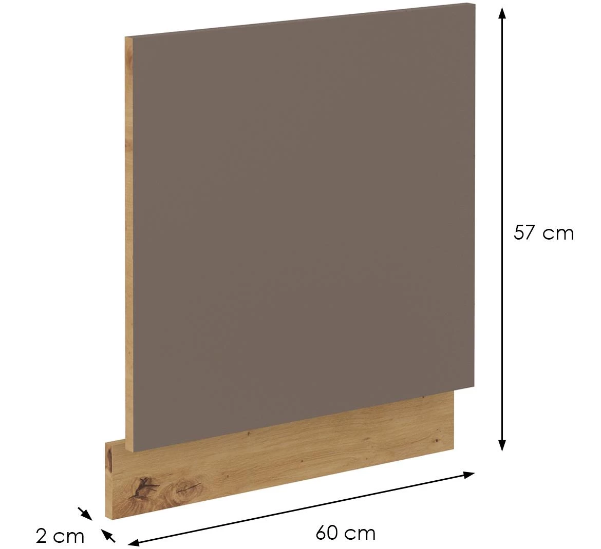 Bologna vrata za sudomašinu 59,6x2x57 cm sivi hrast