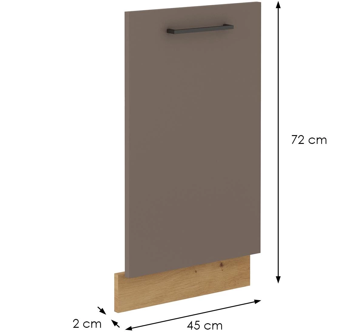 Bologna vrata za sudomašinu 44,6x2x71,3 cm sivi hrast