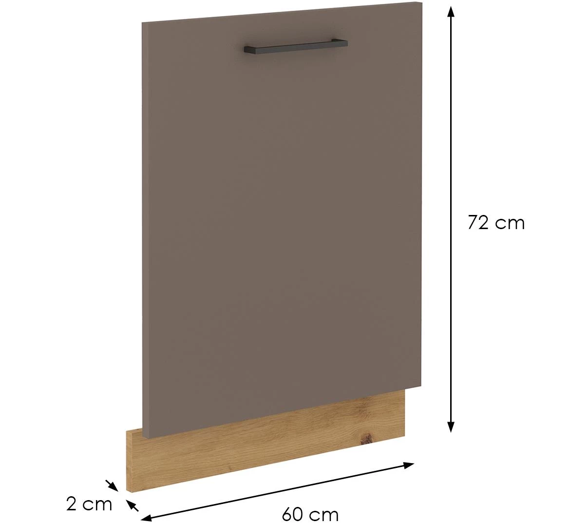 Victoria vrata za sudomašinu 59,6x71,3x2 cm sivi hrast