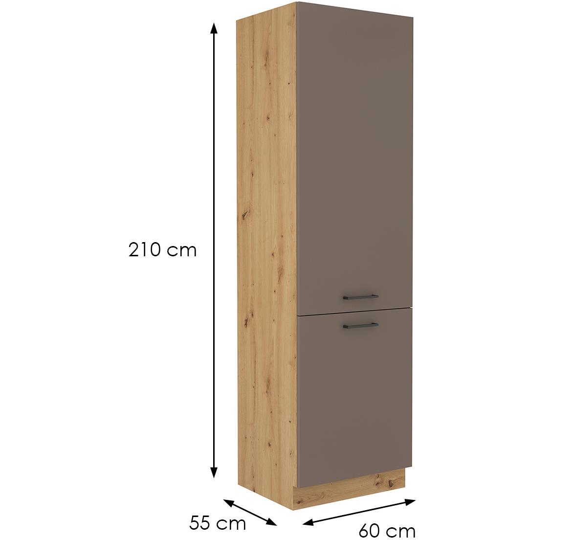 Bologna kuhinjski element 2 vrata 60dk-210 2f 60x55x210  sivi hrast/artisan hrast