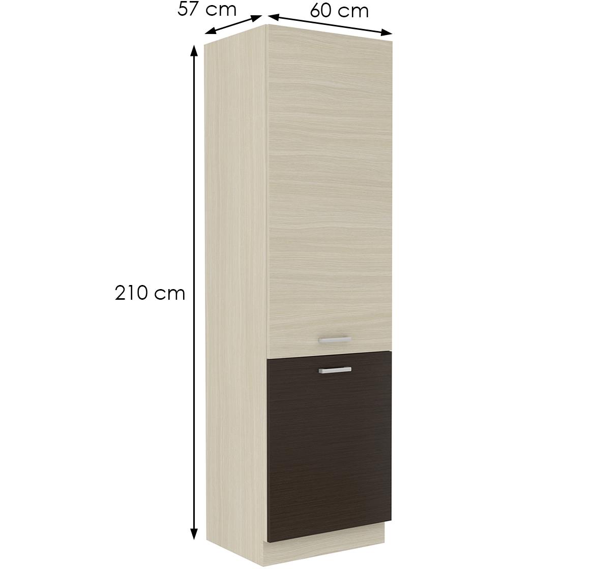 Victoria kuhinjski element 2 vrata 60DK-210 2F 60x55x210 cm svetli natur/braon