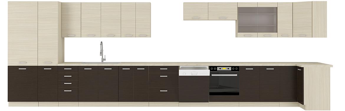 Victoria kuhinjski element 2 vrata 60DK-210 2F 60x55x210 cm svetli natur/braon