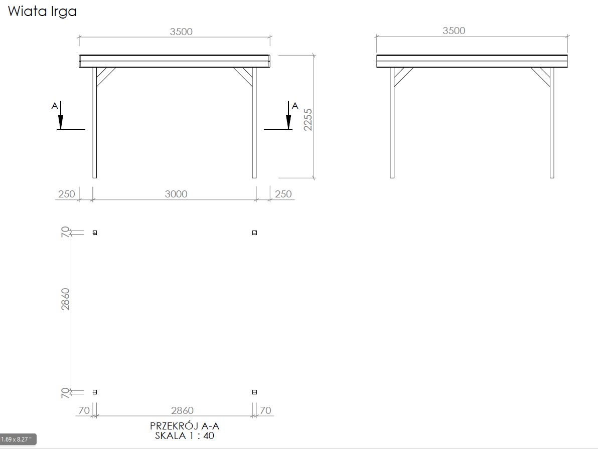 Baštenski paviljon Irga 3,5x3,5x2,25 m