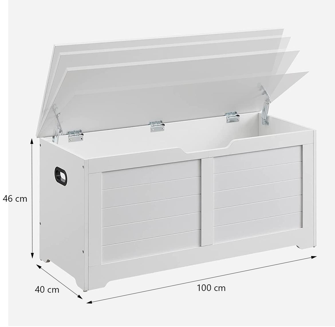 Klupa sa prostorom za odlaganje lsb061t10 100x40x46 cm bela